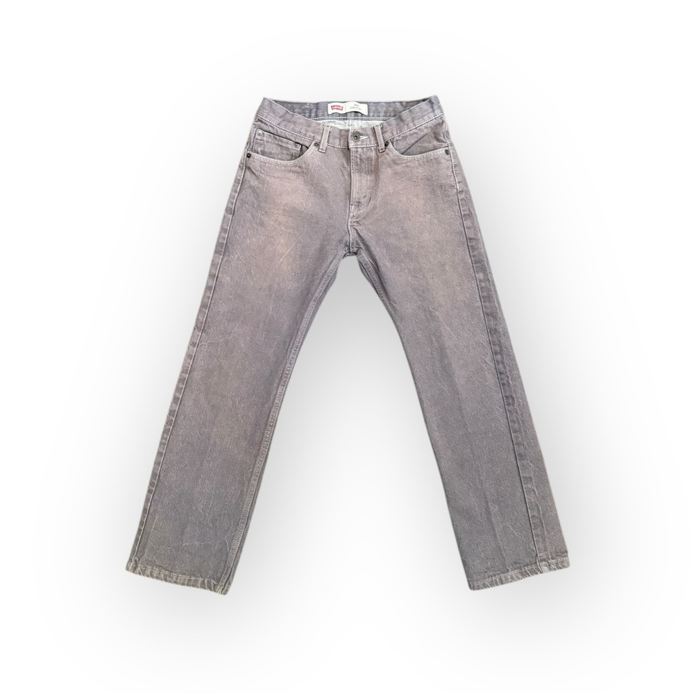 Levi’s 505 Boys Straight Leg Jeans Gray Slight Mauve Tint Sz 18Reg 29x29